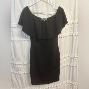 Almost Famous black dress with ruffle collar size L